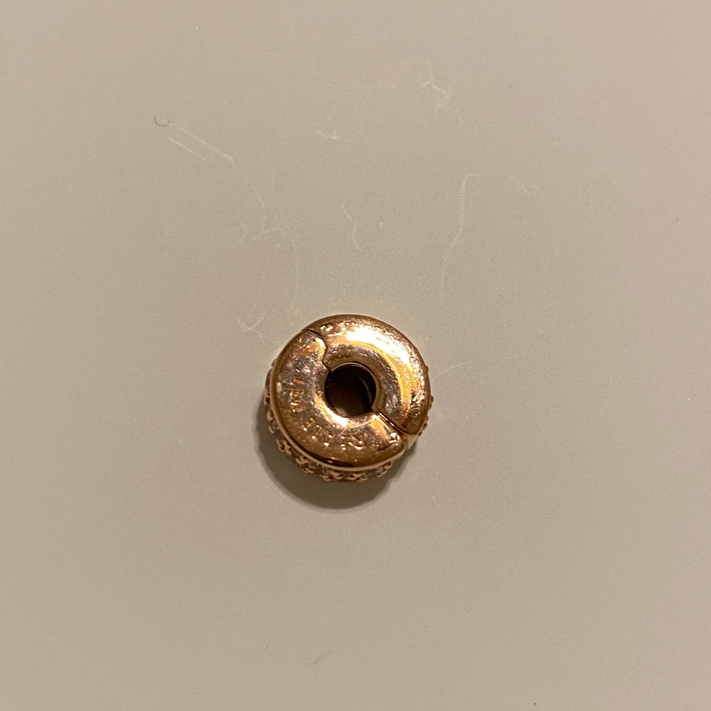 Authentic PANDORA Rose Gold Pavé Clip Charm